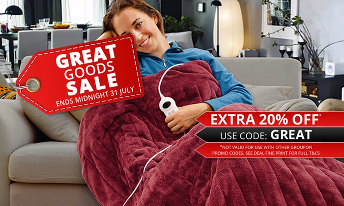 $39.95 for an Electric Heated Throw Rug in Choice of Colour (Don’t Pay $119)