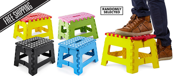 Keep Things On The Top Shelf Organised and Finally Reach Them Without Climbing On Counters with a Plastic Folding Step Stool! Only $17 with Free Shipping