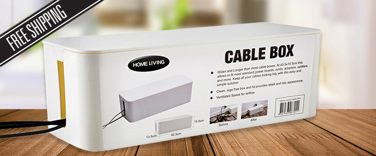 Keep Your Cables pout of the Way with the Cable Tidy Box! Suitable for The Kitchen, Office, or Living Room. Only $16 with Free Shipping