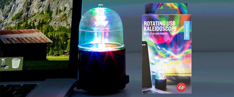 Bring Some Colour to Your Desk with the Rotating USB Kaleidoscope! Only $13