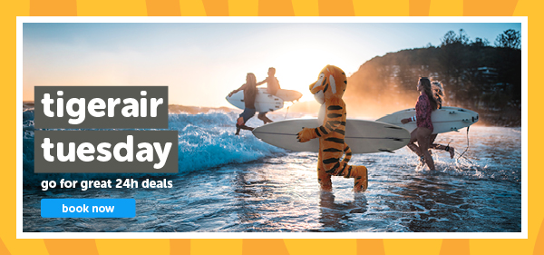 Tiger Tuesday is on now! Melbourne > Adelaide from 58.95*