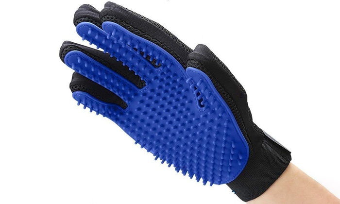 Right- or Left-Handed Pet Grooming Shedding Brush Gloves: One ($6.95) or Two ($12.95)