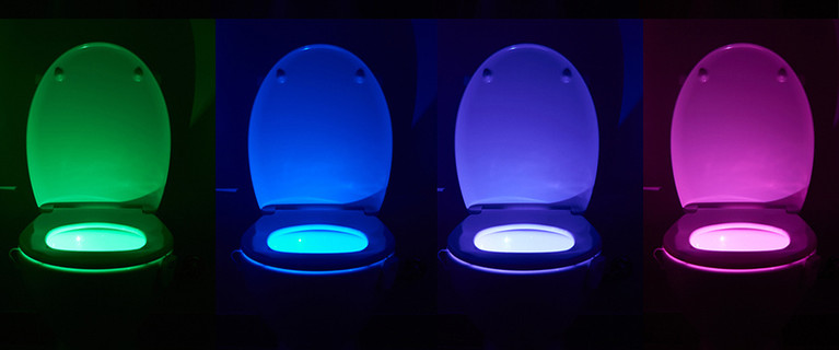 Never Stumble to The Toilet in The Dark Again with This Handy Motion-Activated Toilet Sensor Night Light! Only $9.99