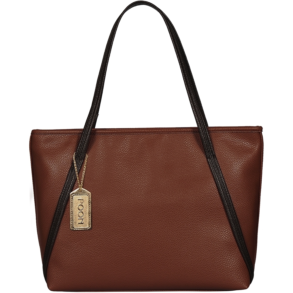 Poon Switzerland Leather 11767 Shoulder Bag Cognac $139.60