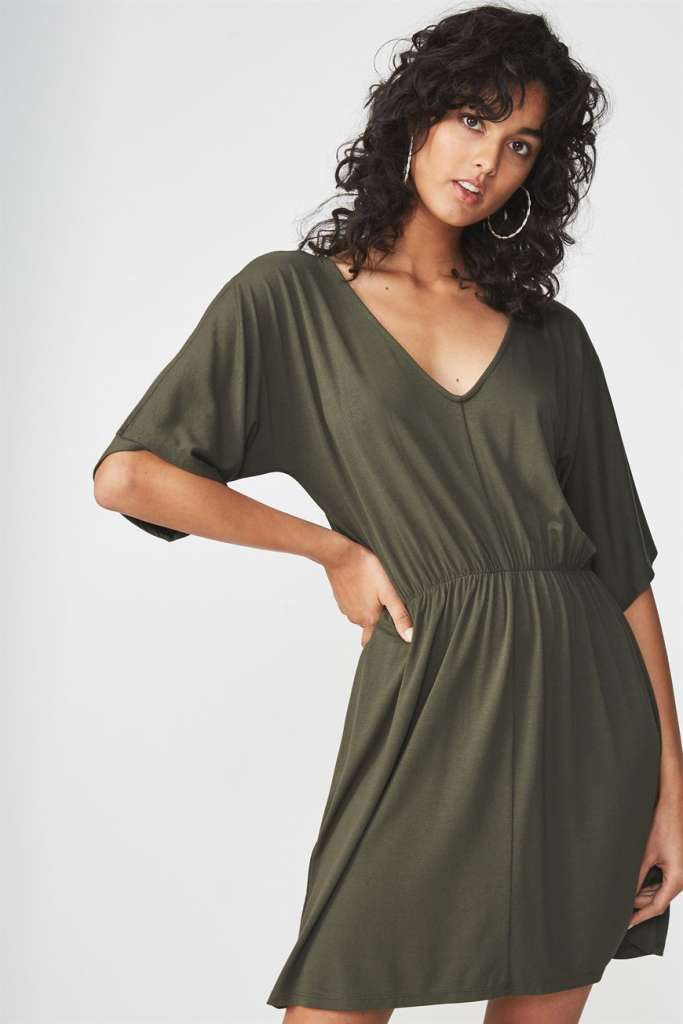 Cotton On Women Reina V Neck Fit Flare Dress $10.00
