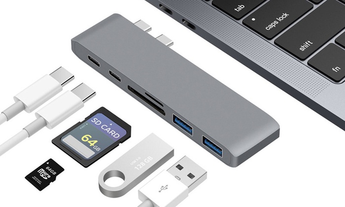 6-In-1 USB Hub Type-C Adapter: One ($29.95) or Two ($54.95)