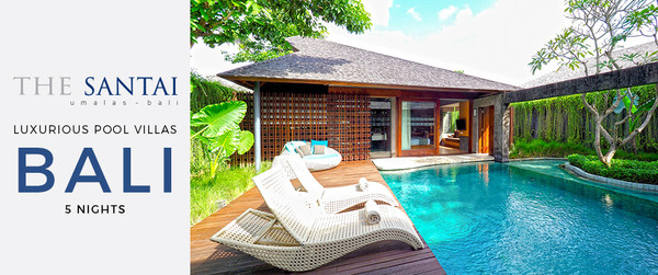 The Santai Umalas Canggu: Private Pool Villa Paradise in Bali 5 Nights from AUD$2,399/room