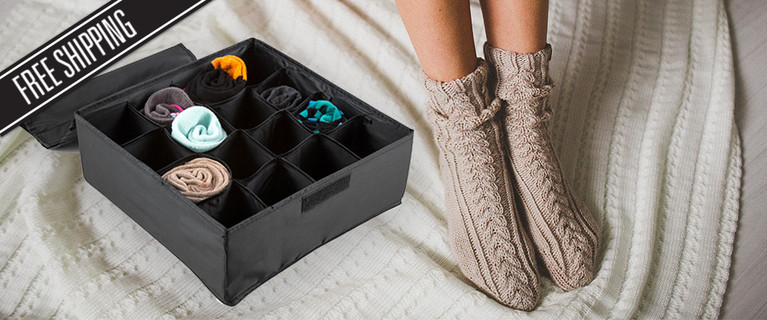 Keep Your Socks Out of Sight and Neat and Tidy with this Handy Sock and Accessory Organiser! Only $15 with Free Shipping!