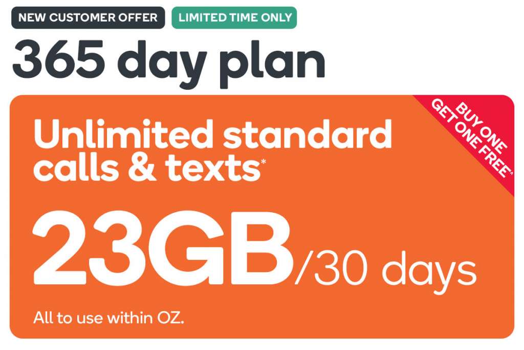 Kogan Mobile Prepaid Voucher Code: EXTRA LARGE (365 Days | 23GB Per 30 Days) $529.90