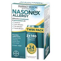 Nasonex Allergy Nasal Spray Twin Pack 70 Days 2×140 Metered Sprays $26.99