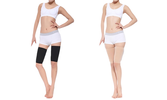Black or Nude Anti-Chafing Thigh Bands: One Pair ($9.95), Two Pairs ($16) or Four Pairs ($25)