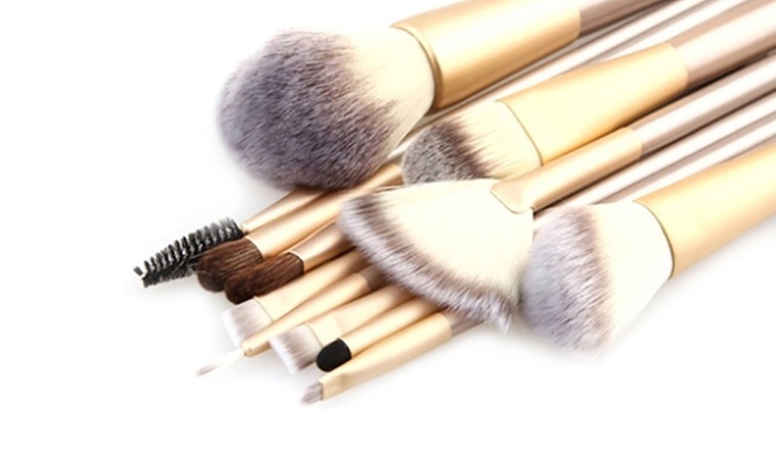 13-Piece Professional Make-Up Brush Set with a Storage Case: One ($14.95) or Two ($24.95)