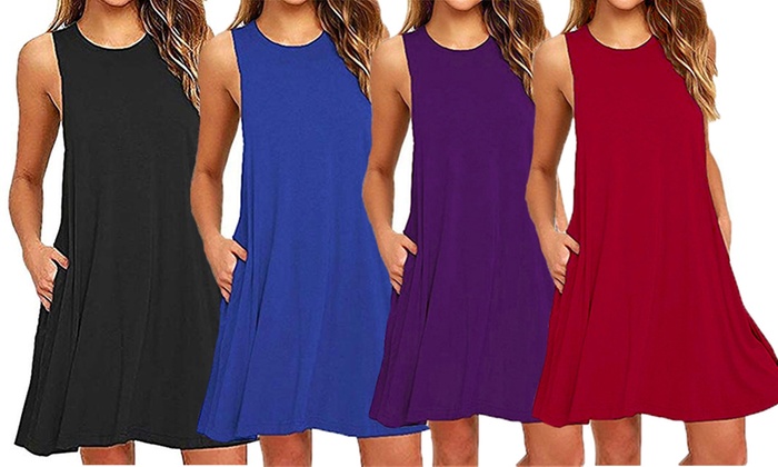 Women’s Cotton-Blend Swing Mini Dress: One ($15) or Two ($25)