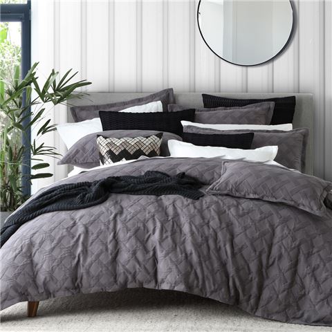 Private Collection Chiswick Charcoal Queen Quilt Cover Set $129.00