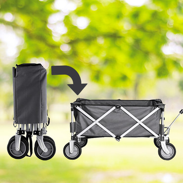 Always Have Some Extra Storage or Bag for Groceries with The Collapsible Wagon Cart! Only $79