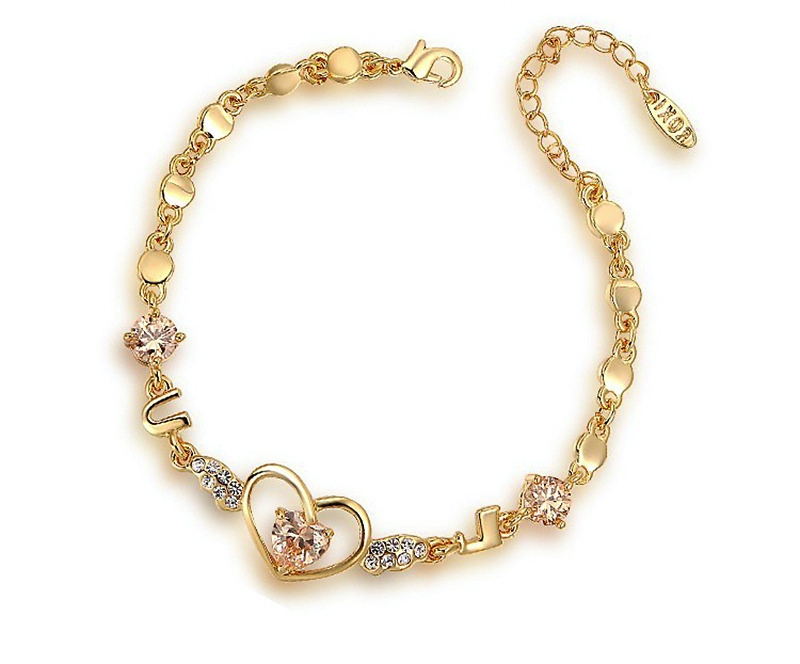 Ma Petite Amie 18K Gold Plated Aaliyah Bracelet with Swarovski Crystals $21.00