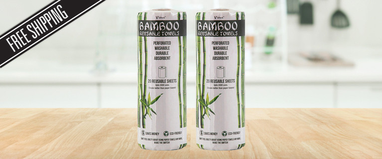 Reduce Waste and Keep Your Home in Order with Two Packs of 20 Bamboo Reusable Towels, Can Be Washed and Reused up to 100 Times. Only $22 with Free Shipping