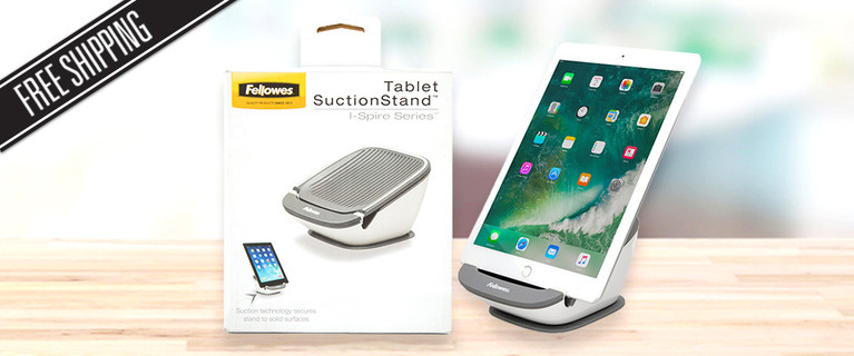 Keep Your Tablet Upright Without Using Your Hands with The Tablet Suction Stand! Only $19 with Free Shipping