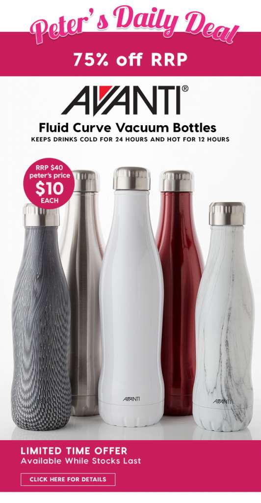 $10 Fluid Curve Vacuum Bottles from Avanti. 75% off RRP