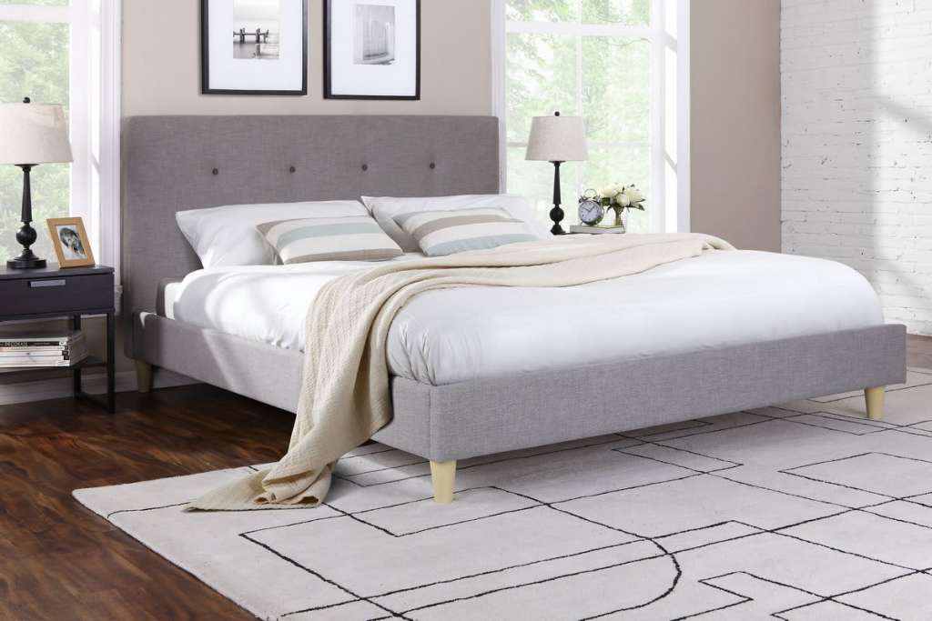 Ovela Bed Frame – Sonata Collection (Grey, Queen) $239