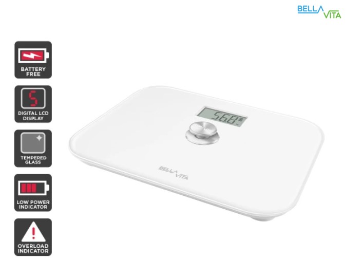 Bella Vita Battery-Free Bathroom Scales $15 + Delivery (Was $49)