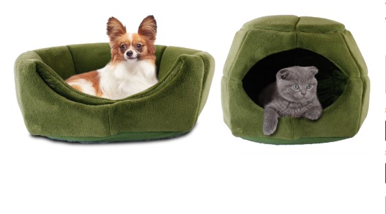 Precious Tails 2-in-1 Honeycomb Dog and Cat Hut-Cuddler Sage $29.00 (Price elsewhere $43.00)