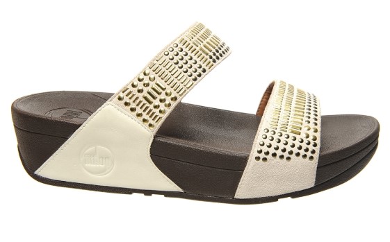 Fitflop Aztec Chada Slide Urban White $69.95 (RRP $179.95)