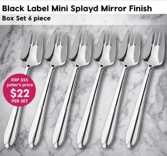 $22 Splayds Black Label Mini 6 Piece Sets. 60% off RRP