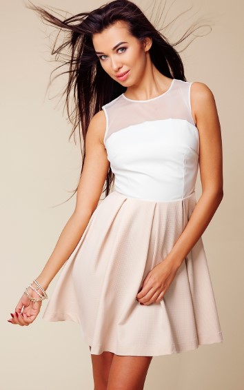 Ambigante Dress With Mesh Cream Beige $22.00 (RRP $157.00)