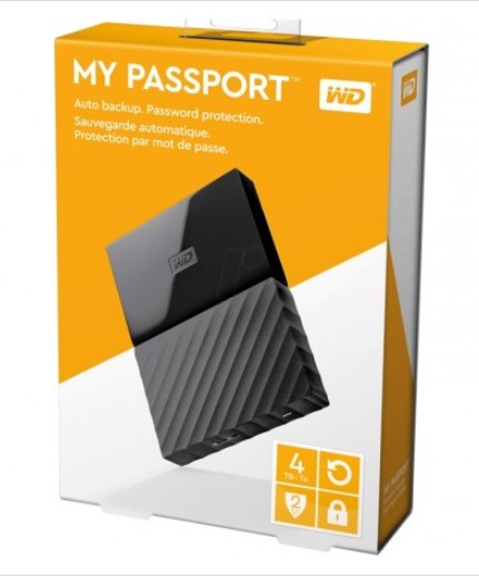 Western Digital 4TB WD My Passport Portable USB3.0 Hard Drive and Auto Backup Software WDBYFT0040BBK $179.00 (RRP $249.00)