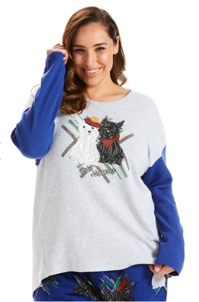 SALE | P.A. Plus Scotty Dog Long Sleeve Top $39.00 (RRP $69.95)