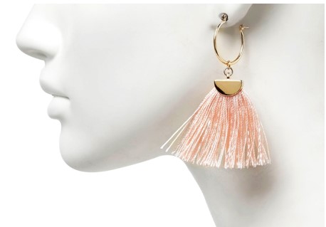 Chic Bazaar Blush Pink Hoop Earrings $12.00 (RRP $45.00)