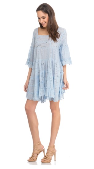 Divine 3/4 Sleeves Batista Dress Blue $47.00 (Price elsewhere $127.00)