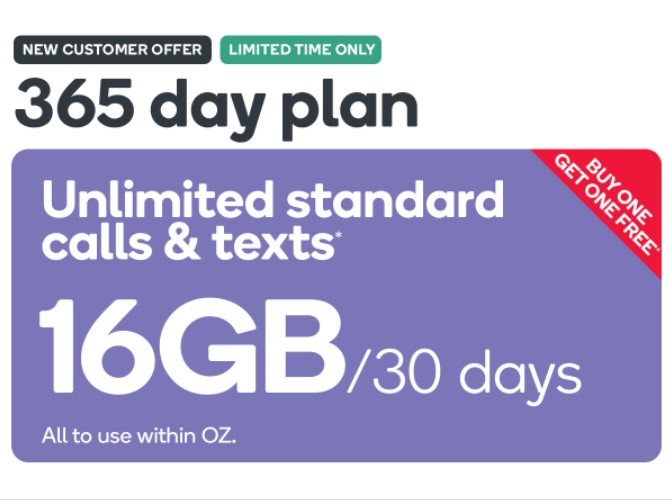 Buy One Get One Free | Kogan Mobile Prepaid Voucher Code: LARGE (365 Days | 16GB Per 30 Days)  $399.90 (Don’t Pay $799.80)