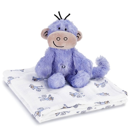 Aden + Anais Jungle Jam Monkey + Swaddle $25.00 (RRP $36.95)