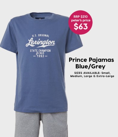 70% off RRP – Lexington Pajamas. From Peter’s Price $63