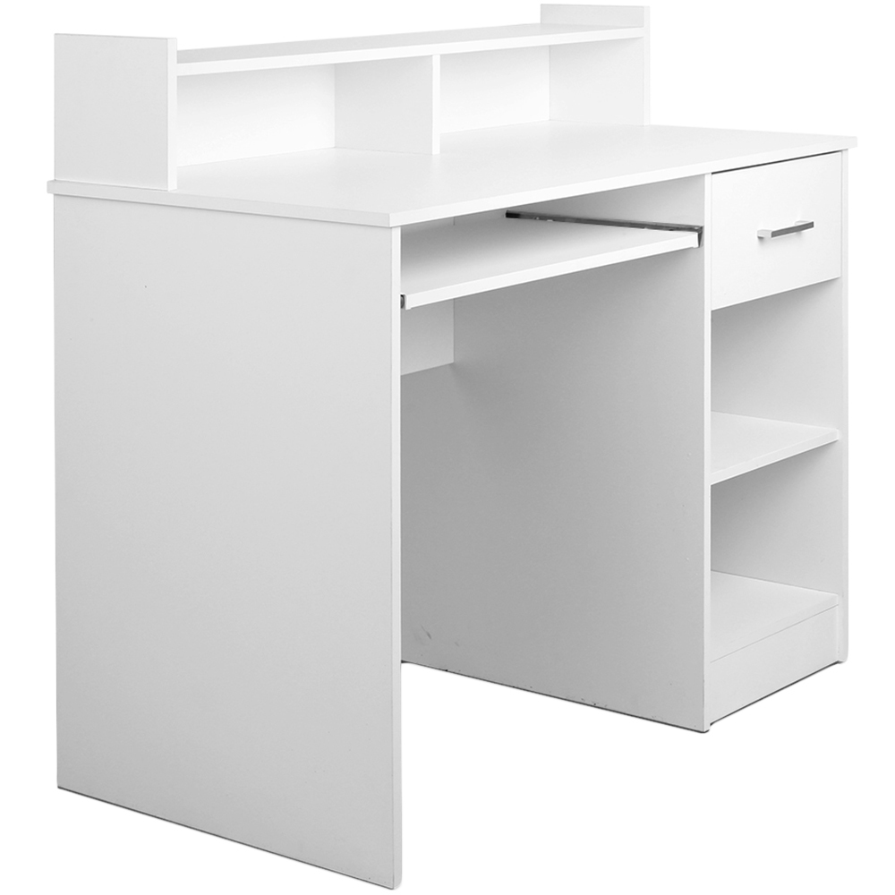 White Office Computer Desk with Storage $139.00