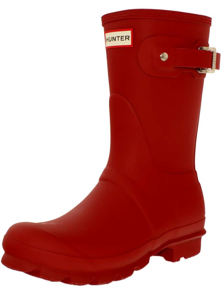 Hunter Mid-Calf Rubber Rain Boot Military Red $175.00
