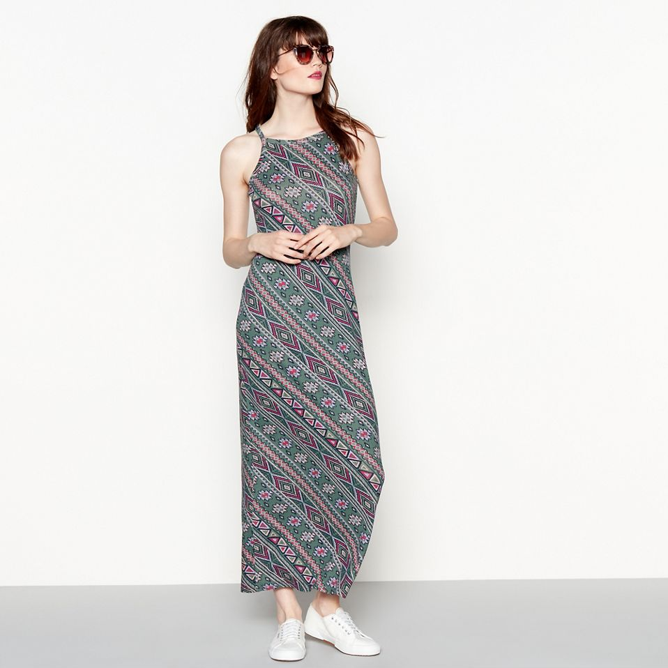 UP TO 50% OFF | Red Herring – Multi-coloured Aztec print sleeveless dress Now $18.00 (Was $36.00)