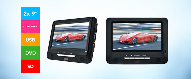 Keep the Kids Entertained on the Road with This Portable In-Car 9″ DVD Player! Great for Roadtrips! Only $99