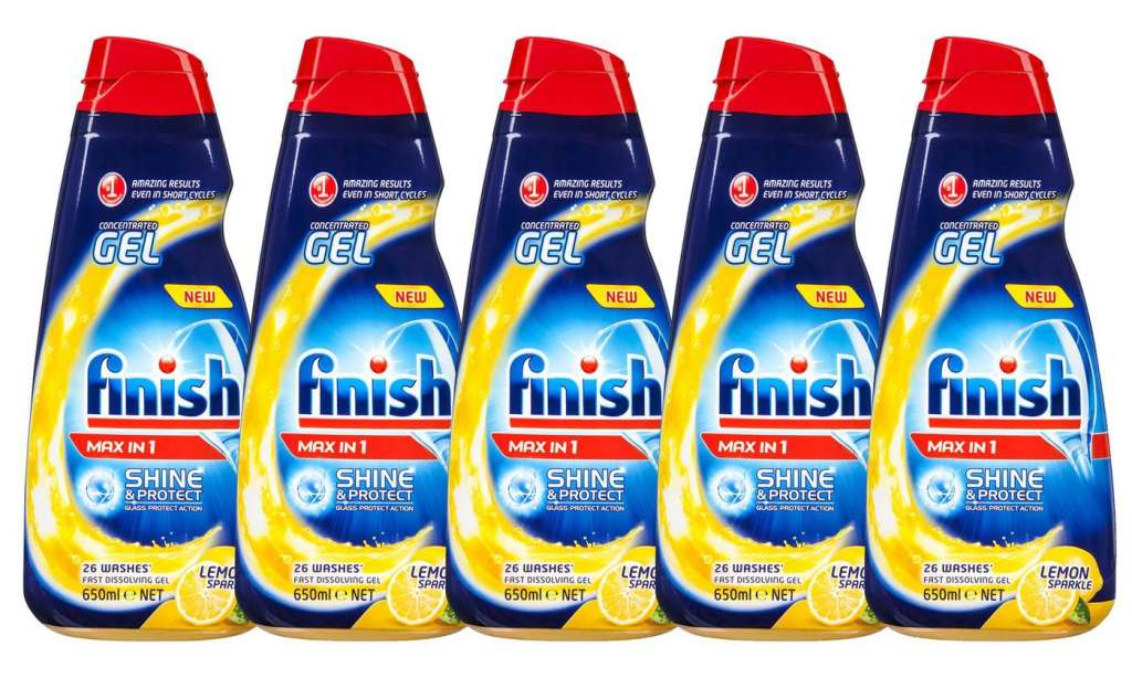 $19.95 for a Five-Pack of Finish Max Lemon Liquid Gel Bottles (Don’t Pay $50)