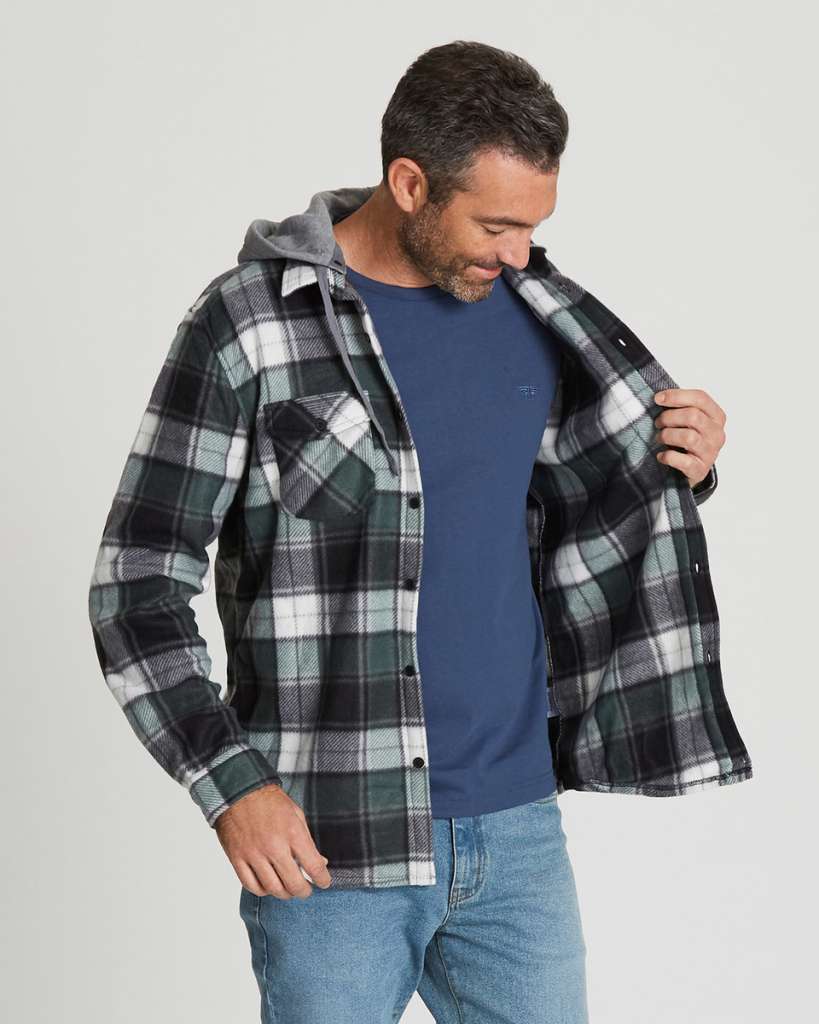 Polar Fleece Hooded Shirt NOW $15.00 (Was$45.00)