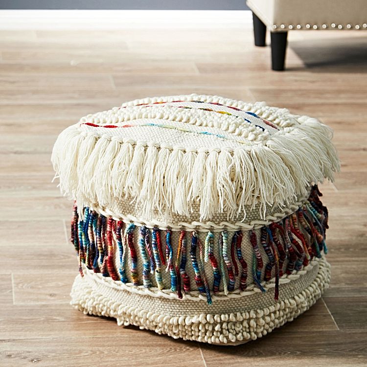 20% OFF Levise Fringed Ottoman $175.96 (WAS $219.95)