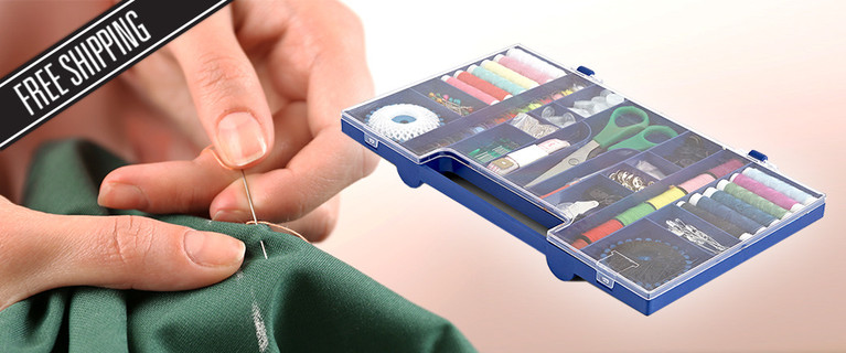 Never Have to Pay for Alterations Again with This 190-Piece Home Seamstress Set with Bonus Travel Case! Only $17 with Free Shipping