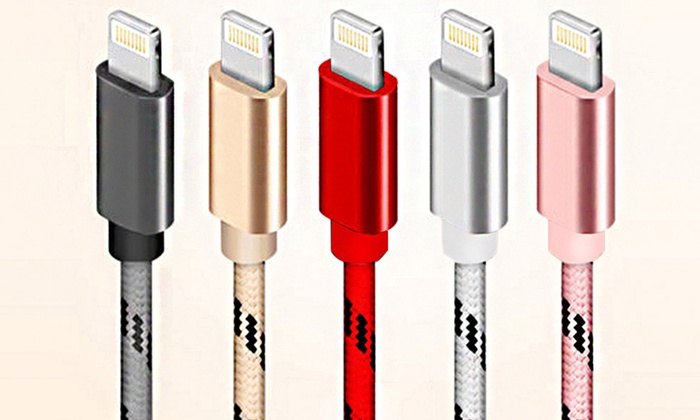 $15 for a Five-Pack of Braided Universal Lightning Cables for iPad or iPhone