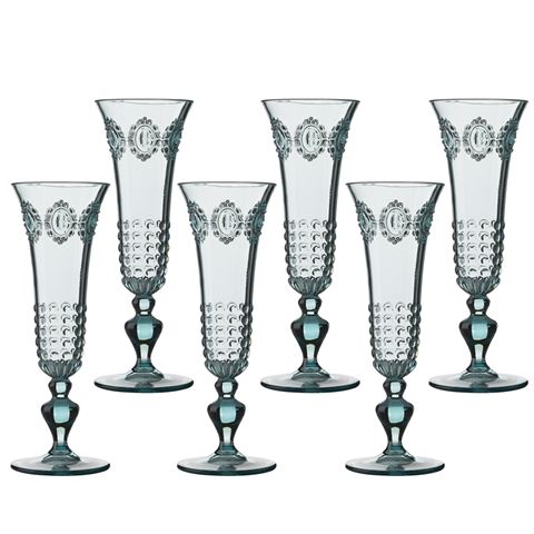 Baci Milano Baroque & Rock Flute Set Aqua 6pce $78.00