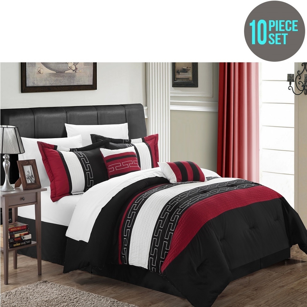 Chic Home Bedding Abilene 10 Piece Comforter Set – Queen, Black  $205.00