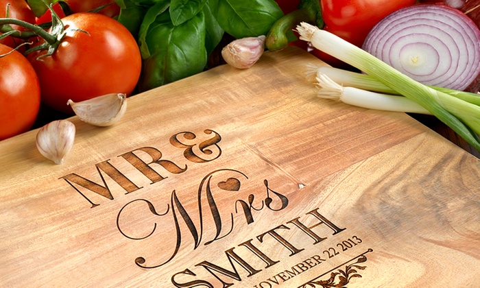 Personalised Acacia Wooden Chopping Board: Small ($25), Medium ($35) or Large ($45) (Don’t Pay up to $189.95)