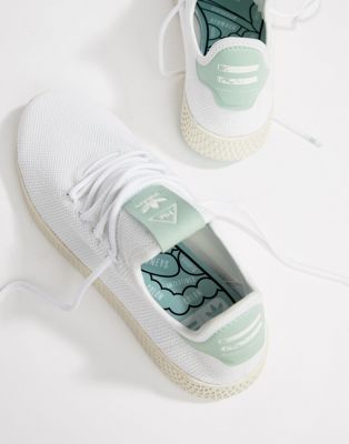 adidas Originals Pharrell Williams Tennis HU Sneakers In White $108.50