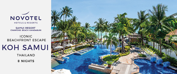 Family-Friendly Escape at the Iconic Novotel Koh Samui 8 Nights from AUD$999/room